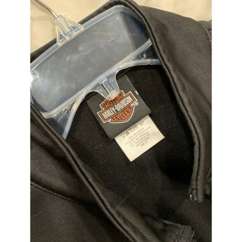 Harley Davidson Track Jacket Medium Full Zip, NY, Black - Picture 3 of 8